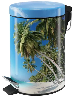 Image de Poubelle cosmétique Sanilo 3 L avec système d'ouverture automatique « Karibik »