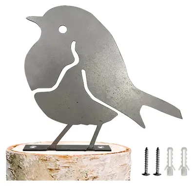 Produktbild von Metallvögel-Dekoration, Stahlsilhouette mit Gartenfiguren und Gartensteckern