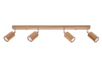 Zdjęcie produktu dla Spot ZEKE ciemne drewno 4xGU10x40W drewno wym:20x5x80cm IP20 Sollux Lighting