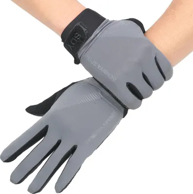 Produktbild von Outdoor-Sporthandschuhe für Damen und Herren: Dünne, atmungsaktive Handschuhe aus Eisseide mit Touchscreen-Funktion, elastisch, geeignet für Bergsteigen, Radfahren, Autofahren und Laufen.