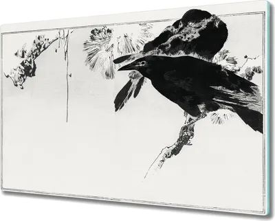 Produktbild von Coloray Kochplattenabdeckung Herdabdeckplatte 80x52 cm Hackbrett Schneidebrett Küchenbrett - Tiere Vögel