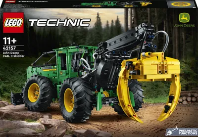 Produktbild von LEGO Technic John Deere 948L-II Skidder Set, großes 1.492-teiliges Baufahrzeug-Spielzeug mit pneumatischen Funktionen und 4-Rad-Antrieb, Modellbaukasten für Technikbegeisterte, Geschenkidee 42157