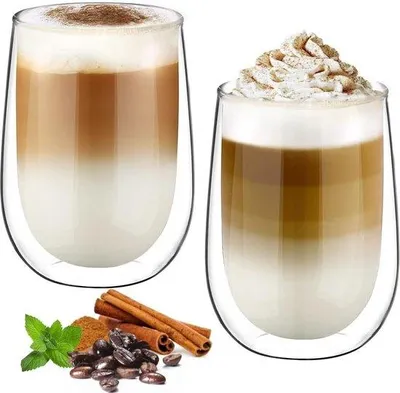 Productafbeelding van Famanu Set van 2 dubbelwandige glazen - voor Latte Macchiato en Cappuccino