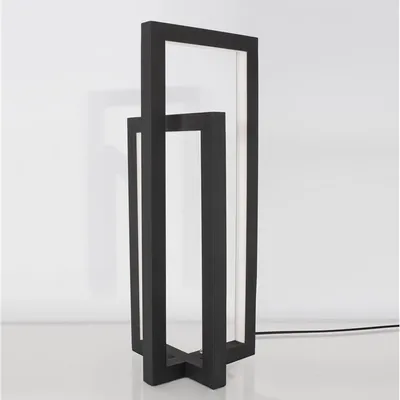 Produktbild von Nova Luce ZESIRO LED Tischleuchte Schwarz 12W Warmweiss 17x17x42cm dimmbar 9086022