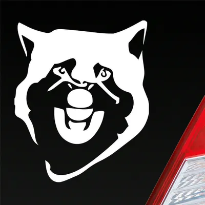 Produktbild von Auto Aufkleber Böser Husky angry Dog Tier Hund 12x10 cm Weiss Matt Sticker Heckscheibenaufkleber