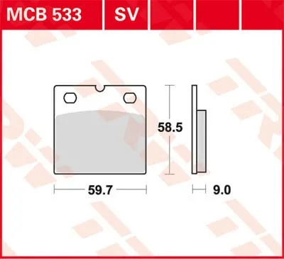 Obrázok produktu pre TRW Bremsbelag Trw Sinter Mcb 533 Sv