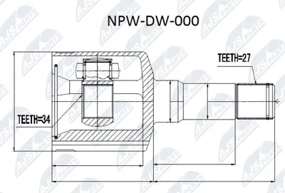 Produktbild von NTY Gelenksatz Antriebswelle Vorne Links für CHEVROLET CAPTIVA (C100, C140) NPW-DW-000