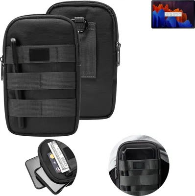 Produktbild von K-S-Trade Holster Gürtel Tasche kompatibel mit Oppo A53 (2020) Handy Tasche Schutz Hülle dunkel-grau viele Fächer, 1x