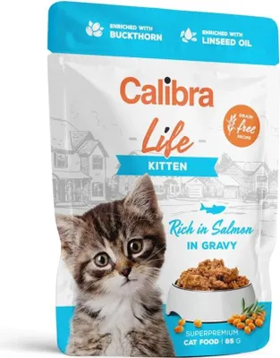Produktbild von CALIBRA Cat Life pouch Kitten Salmon in gravy - nassfutter für Katzen - 85g