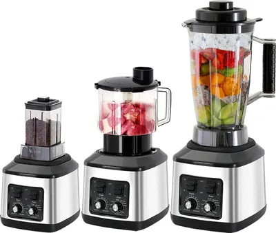Immagine prodotto di Frullatore, mixer, spremiagrumi, versatilità 3 in 1, contenitori di diverse dimensioni, modello 2