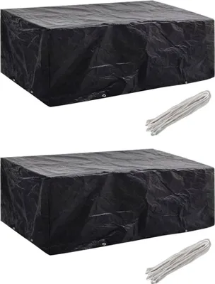Produktbild von Gartenmöbel-Abdeckungen 2 Stk. 8 Ösen 200x160x70 cm