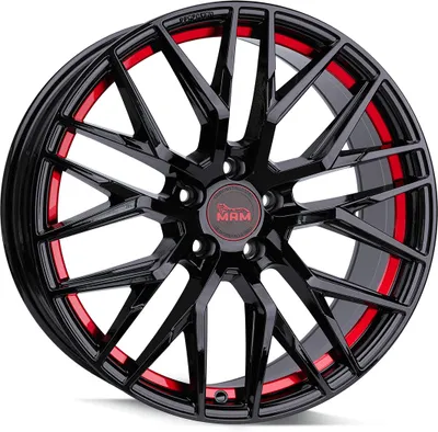 Produktbild von 18 Zoll MAM RS4 5x114,3 ET40 Alufelgen BLACK PAINTED RED INSIDE