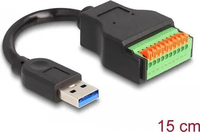 Image de DELOCK USB 3.2 Gen 1 Kabel Typ-A St > Terminalblock Adapter