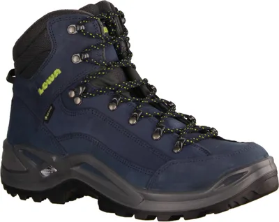 Produktbild von Lowa Renegade GTX MID Herren Wanderschuhe Dunkelblau/Limone, Leder, NEU - Wanderschuhe Outdoor Herren, Blau, leder/textil