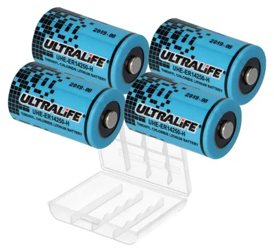 Produktbild von 4x Ultralife Lithium 3,6V Batterie LS 14250 - 1/2 AA - UHE-ER14250 Li-SOCl2 + Box
