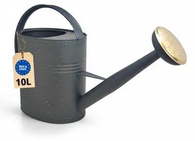 Image de Seau en métal - 10 litres - Style rétro, couleur anthracite