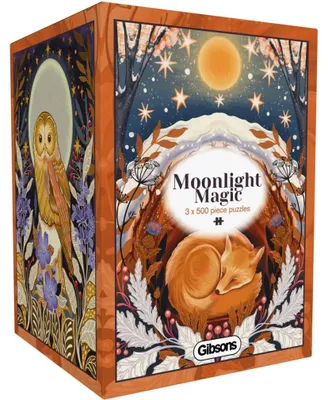 Immagine prodotto di GIBSONS Puzzle Magic Night, puzzle da 3 pezzi da 500 pezzi ciascuno