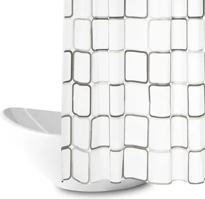 Produktbild von Duschvorhang Badvorhang mit 12 ringen, Anti-Bakteriell, wasserdicht, 180x200cm