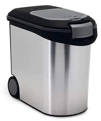 Produktbild von Curver Futter-Container 12kg 35L Schwarz/Silber 28x50x43cm Haustier Vorratsbox