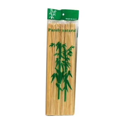 Productafbeelding van Wegwerp grillspiesen van bamboe, geschikt voor grillen, voorgerechten, fruitspiesen, chocoladefonteinen, barbecue, 3 mm dik, 15 cm lang