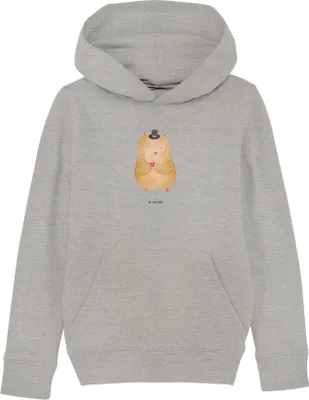 Produktbild von Mr. & Mrs. Panda Kinderpullover Hamster Hut 7-8 Jahre (122/128) - Heather Grey - Geschenk, Zauberer, Lustige Sprüche, Pullover, Hoodie, Zwerghamster, Pulli, Kapuzenpulli
