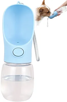 Produktbild von Trinkflasche für unterwegs – 350 ml – Hunde-Trinkflasche – Tragbare Trinkflasche für Hunde – Auslaufsichere Trinkflasche – Sportflasche für Hunde