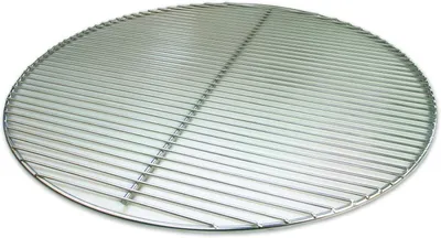 Image de Grille de cuisson ronde en acier inoxydable pour barbecue à foyer, diamètre 47 cm
