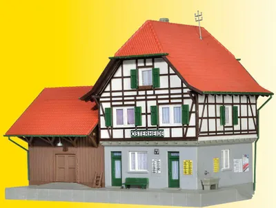 Produktbild von KIBRI Bahnhof Osterheide mit Hausbeleuchtungs-Startset 49517 Spur H0