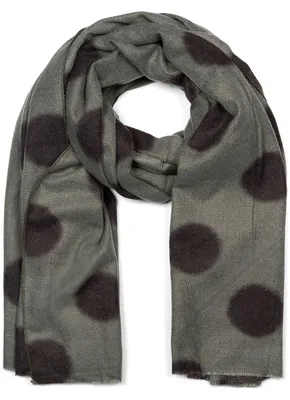 Produktbild von styleBREAKER Damen XL Web-Schal mit Punkte Muster und kurzen Fransen, gepunktet, warm Winter weich, Stola 01017144