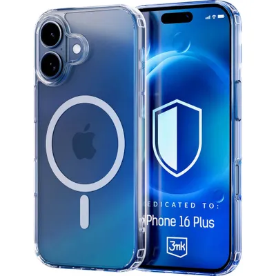 Produktbild von 3mk Schutzhülle MagCase Case Cover für Apple iPhone 16 Plus transparent kompatibel mit MagSafe