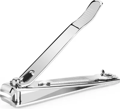 Produktbild von Nagelknipser mit ausschwenkbarer Nagelfeile – Fingernagel-/Zehennagelknipser. Scharfer Edelstahl mit breitem, leicht zu drückendem Hebel