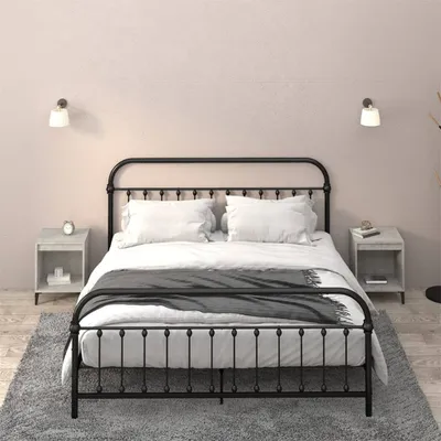 Image de vidaXL Tables de nuit 2 pcs. Gris béton 40x35x50 cm