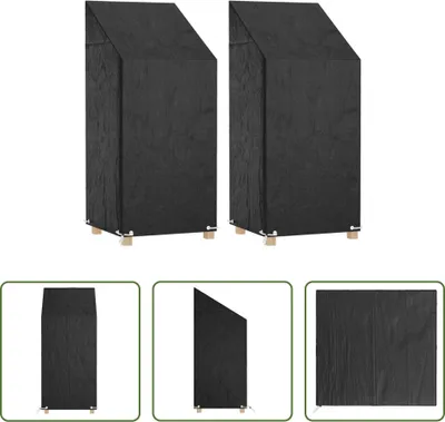 Produktbild von The Living Store Abdeckungen für Gartenstühle 2 Stk. 8 Ösen 65x65x110/150 cm