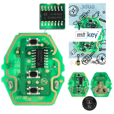 Produktbild von MT-KEY Funk Schlüssel Autoschlüssel Sender 434MHZ kompatibel mit BMW 3er E46 5er E39 7er E38 X3 E83 X5 E53 Z3 Z4 E85 E86 Z8 E52 433MHZ Fernbedienung