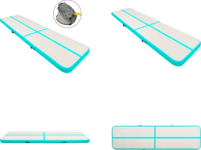 Produktbild von vidaXL Aufblasbare Gymnastikmatte mit Pumpe 700x100x20 cm PVC Grün - Gymnastikmatte - Gymnastikmatten - Gymnastik Yoga Matte - Gymnastik Yoga Matten
