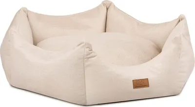 Obrázek produktu pro The Villa 75x38x20 cm, pelíšek pro psy s okrajem, pelíšek pro domácí mazlíčky, postel, podlahový pelíšek, polštář pro psy, pohovka pro psy, pelíšek pro kočky, koš pro psy (sametový/krémový)