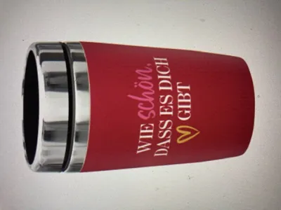 Produktbild von La Vida Edelstahl Thermo Becher to go 240 ml  Wie schön das es Dich gibt 13,5x8,4cm