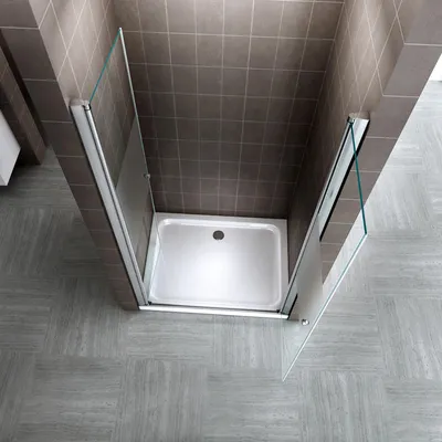 Produktbild von i-flair Duschtür 100-104 cm - Höhe: 195 cm, aus teilsatiniertem 6 mm ESG Sicherheitsglas