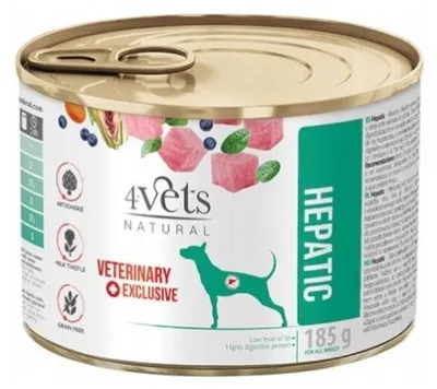 Zdjęcie produktu dla Karma mokra 4VETS NATURAL Hepatic Dog 185g