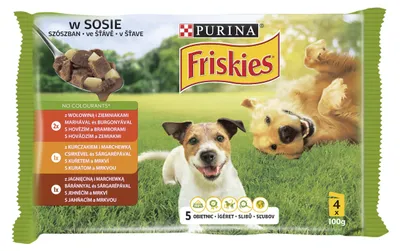 Produktbild von PURINA Friskies in sauce - Nassfutter für Hunde - 24x85g