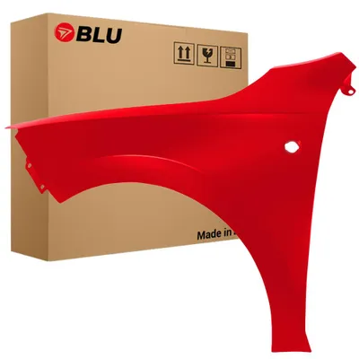 Productafbeelding van BLU Spatbord geschikt voor Seat Toledo IV 4 LY3D Links Rood TornadoRot Met richtingaanwijzeropening | 2012-2019 | Voorzijde | Gelakt | Montageklaar