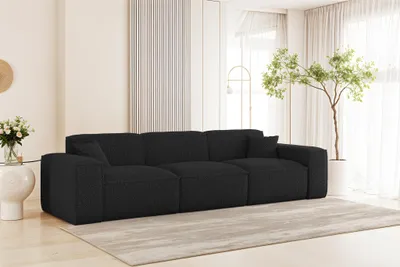 Productafbeelding van Designbank Designersofa CELES PREMIUM, 3-zits, bekleed met stof Sven, kleur zwart