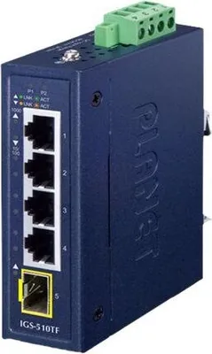 Obrázok produktu pre Planet IGS-510TF - Switch - bez správy - 4 x 10/100/1000 + 1 x 1000Base-X SFP