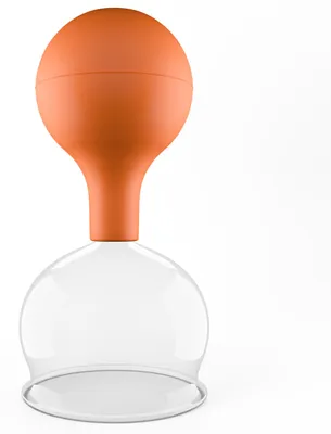 Produktbild von Pulox Schröpfglas aus Echtglas diverse Größen und Farben braun 62mm