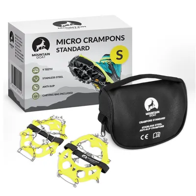 Produktbild von MOUNTAIN GOAT Steigeisen Crampons Standard, 9 Edelstahl-Zähne, Schuhspikes, (35-36) S