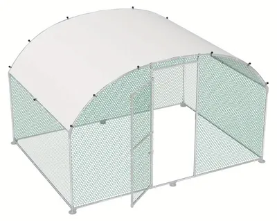 Produktbild von Außenstall für Hühner, Hühnerhaus, Tierstall, Kaninchenstall - 300x200x185 cm - Verzinkter Stahl - PE-Dach