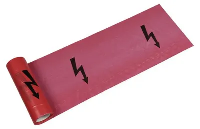 Obrázek produktu pro Den Braven Výstražná páska 33 cm x 100 m / 0,08 mm, červená – elektřina