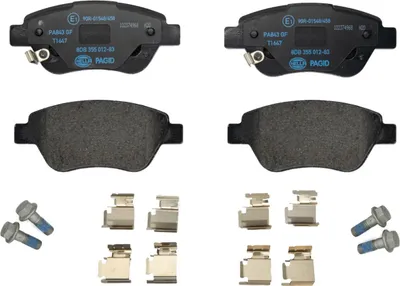 Produktbild von Bremsbelagsatz Scheiben mit Verschleißwarnung 17,8 mm HELLA für u.a. OPEL CORSA