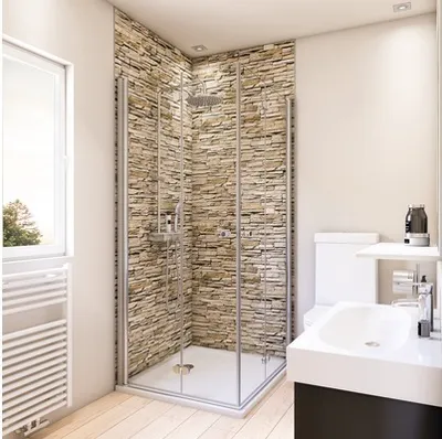 Produktbild von Duschrückwand BREUER Verblender hell 255 x 100 cm 9482512000203