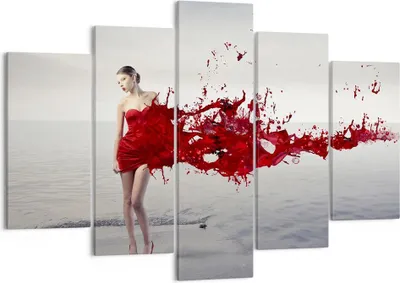 Produktbild von Bild auf Leinwand - Leinwandbild - Weiblich modell posieren nackt - 150x100cm - Wand Bild - Wanddeko - Leinwanddruck - Bilder - Kunstdruck - Leinwand bilder - Wandkunst - EA150x100-2633